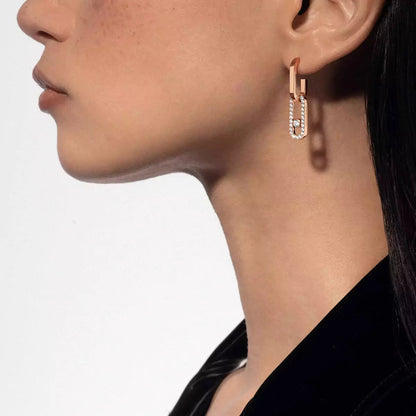 [Polaidi Jewelry]Move Link Diamant-Ohrringe