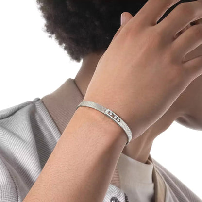 [Polaidi Jewelry]Noa Ciselé Halbpavé-Armreif