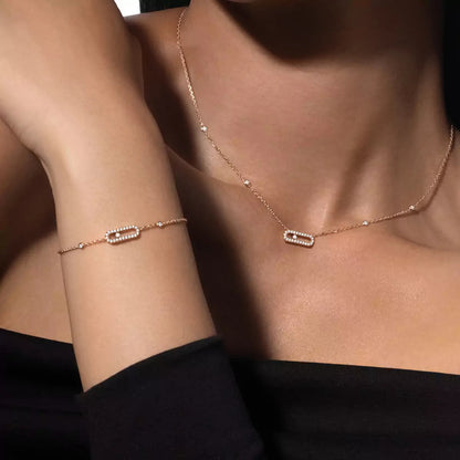 [Polaidi Jewelry]Diamond Necklace Move Uno