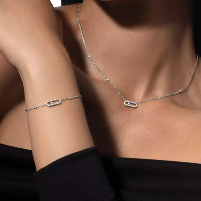 [Polaidi Jewelry]Diamond Necklace Move Uno
