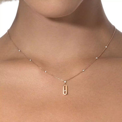 [Polaidi Jewelry] Move Uno Gold Diamond Long Necklace