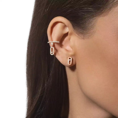 [Polaidi Jewelry]Move Uno Diamond Stud Earrings