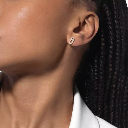 [Polaidi Jewelry]Move Uno Diamond Earrings