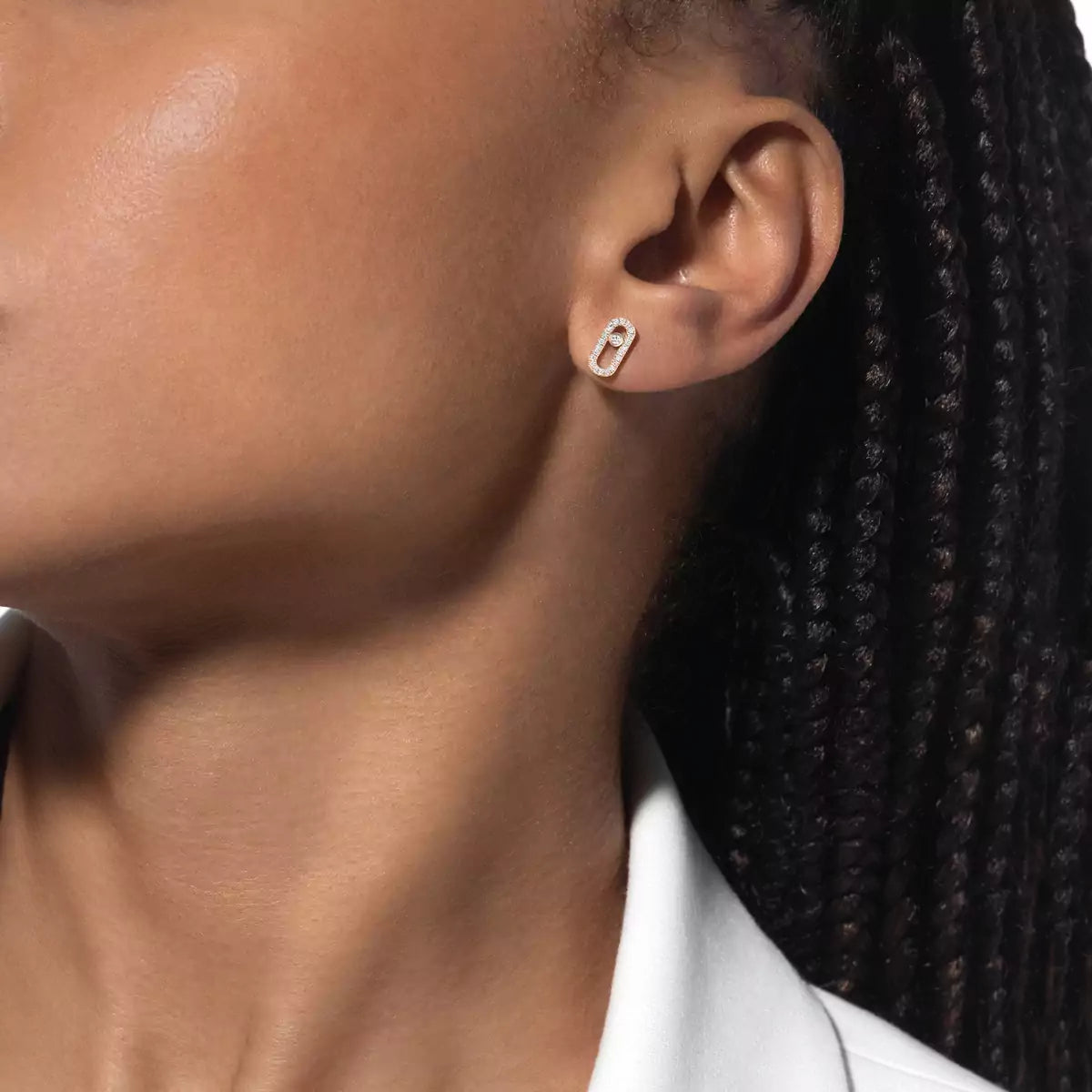 [Polaidi Jewelry]Move Uno Diamond Earrings