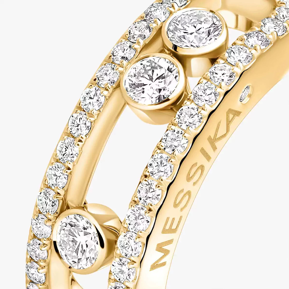 [Polaidi Jewelry] Move Gold Diamond Pave_ Ring