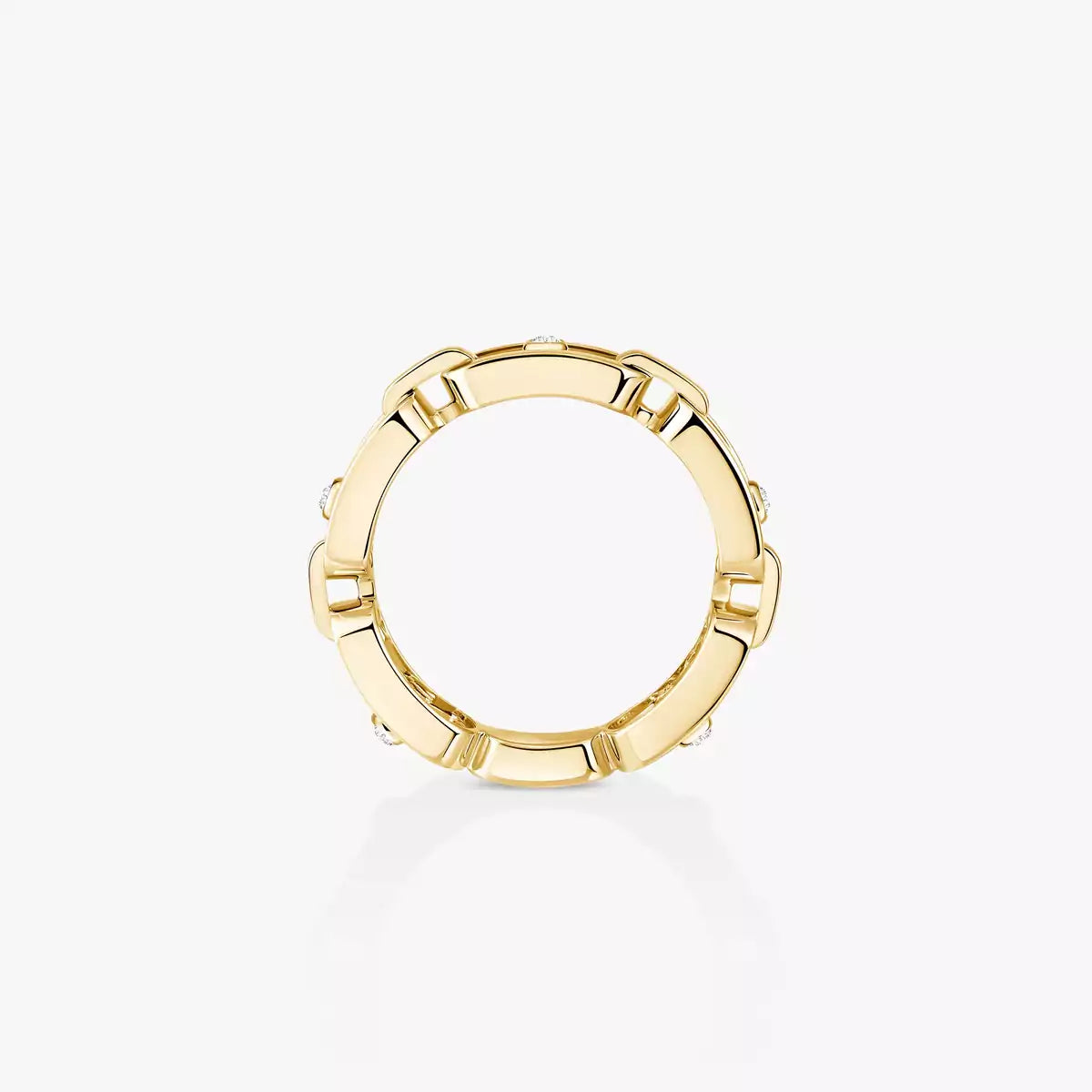 [Polaidi Jewelry]Move Link Pave_-Set Diamond Ring in Gold