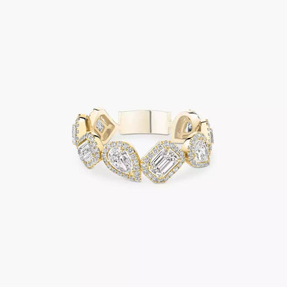 [Polaidi Jewelry]Diamond Wedding Ring My Twin