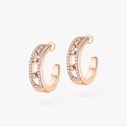[Polaidi Jewelry]Diamond Pave_ Hoop Earrings Move