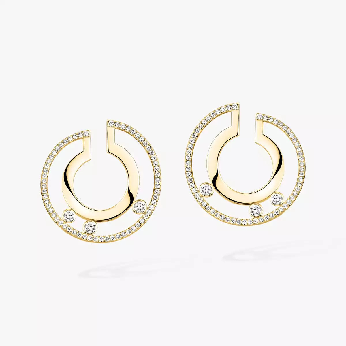 [Polaidi Jewelry] Move Romane Small Diamond Hoop Earrings
