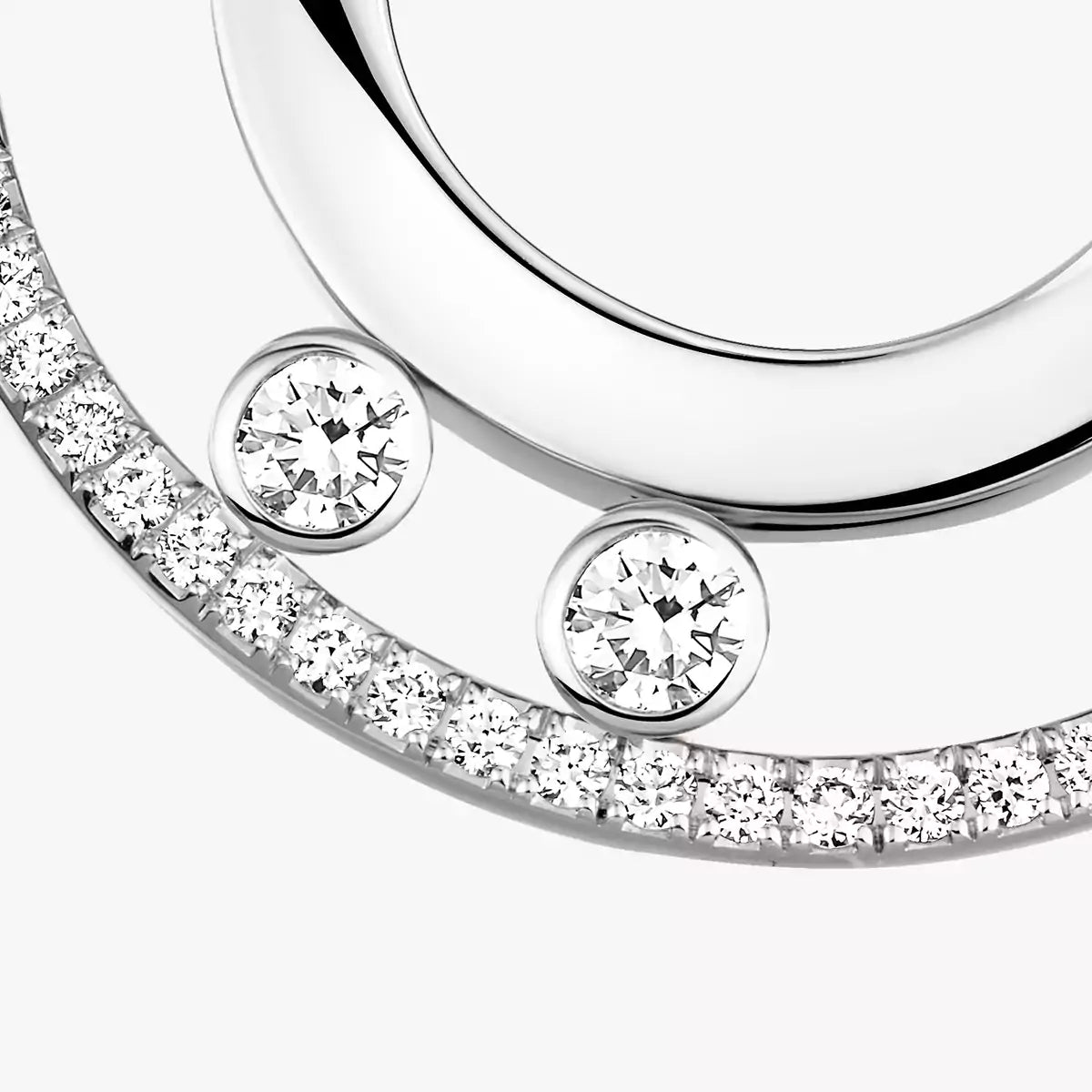 [Polaidi Jewelry]Move Romane Small Diamond Hoop Earrings
