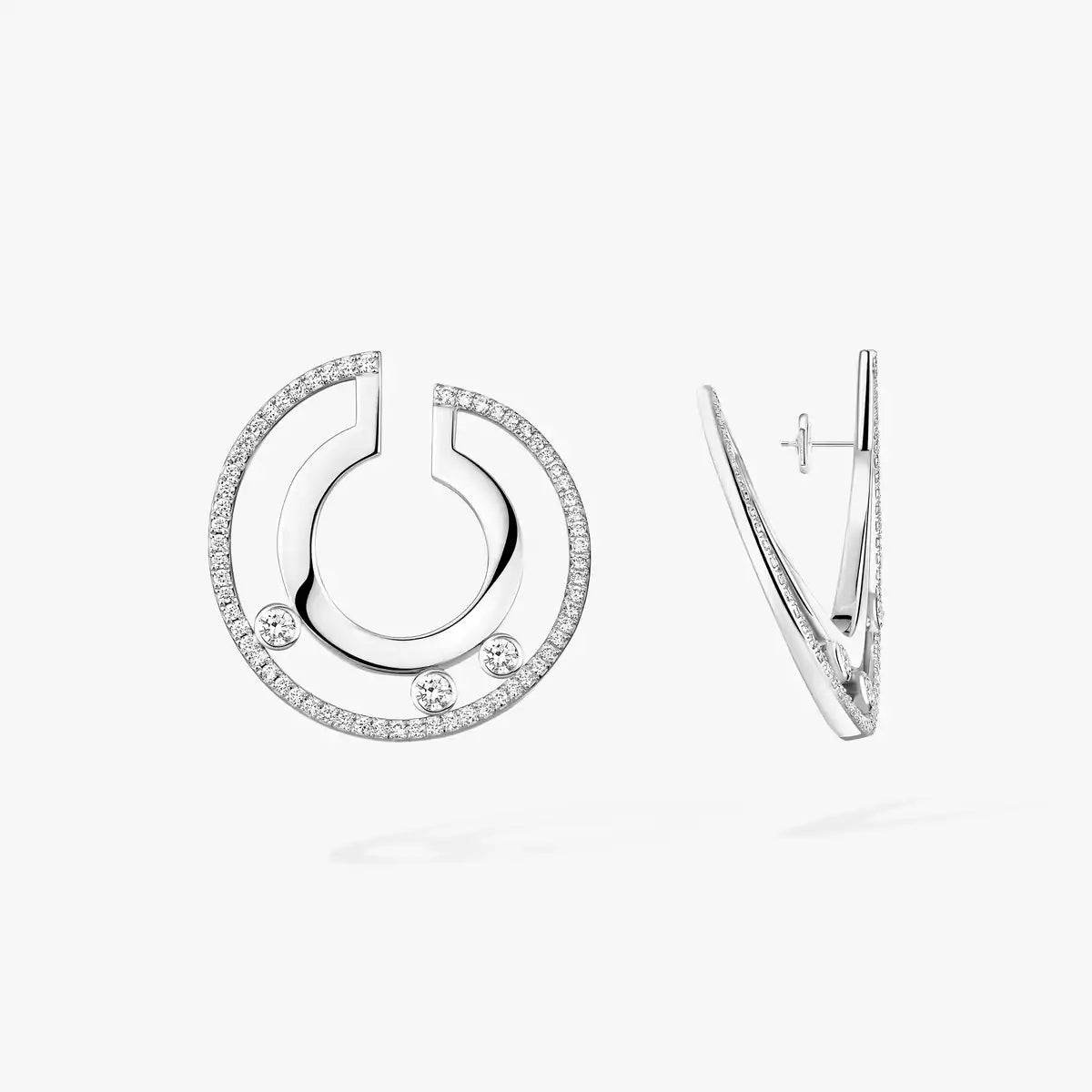 [Polaidi Jewelry] Move Romane Small Diamond Hoop Earrings