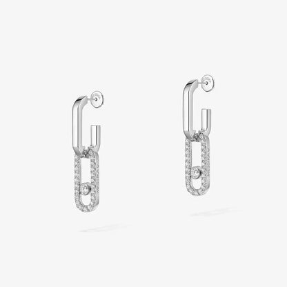 [Polaidi Jewelry]Move Link Diamant-Ohrringe
