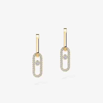 [Polaidi Jewelry]Move Link Diamant-Ohrringe