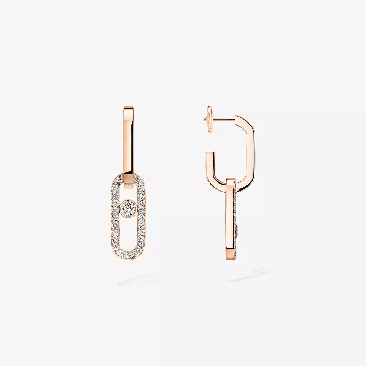 [Polaidi Jewelry]Move Link Diamond Earrings