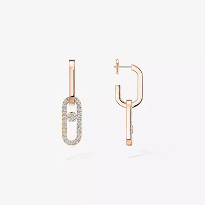 [Polaidi Jewelry]Move Link Diamant-Ohrringe