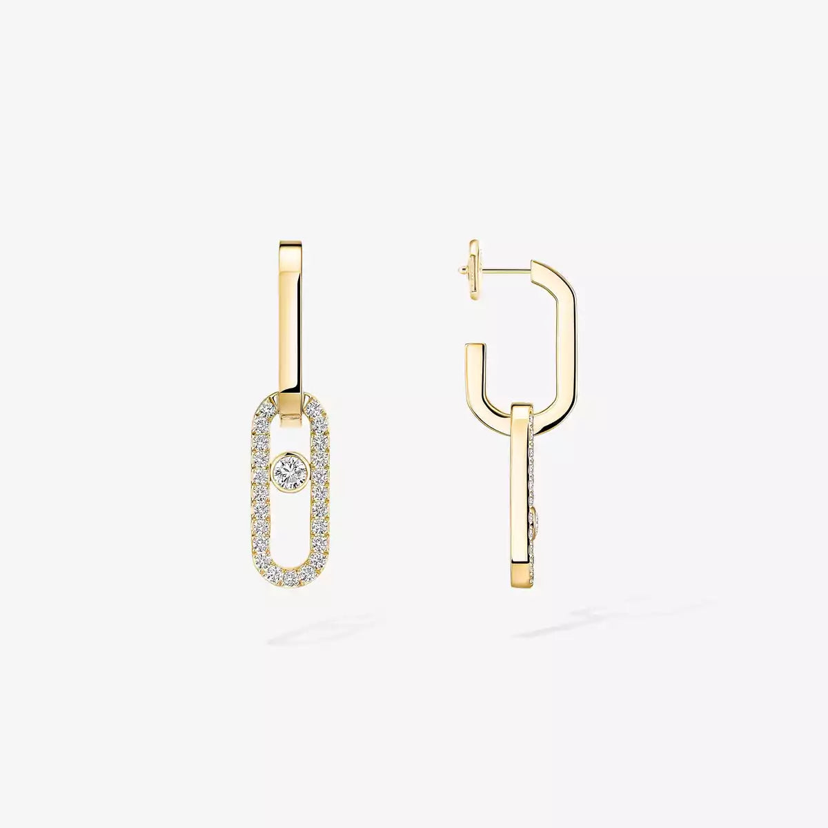[Polaidi Jewelry]Move Link Diamant-Ohrringe