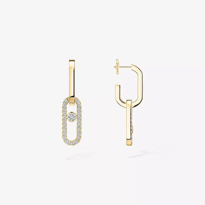 [Polaidi Jewelry]Move Link Diamant-Ohrringe