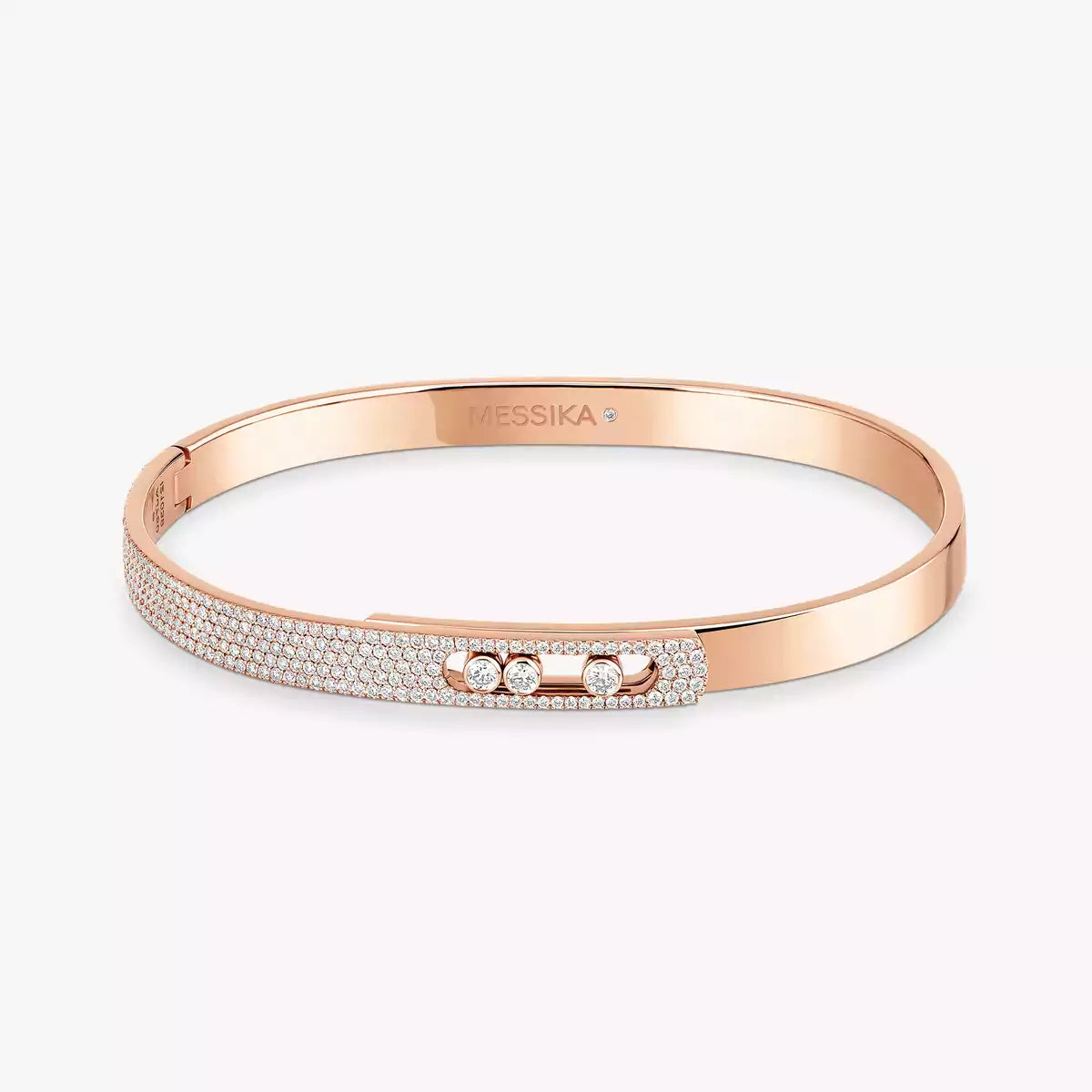 [Polaidi Jewelry]Move Noa Rose Gold Pav¨¦ Diamond Bangle Bracelet