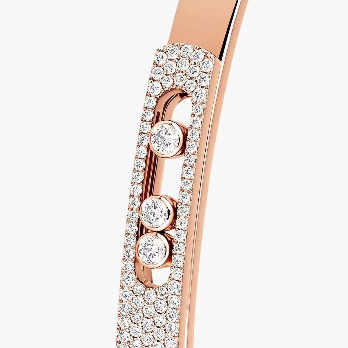 [Polaidi Jewelry]Move Noa Rose Gold Pav¨¦ Diamond Bangle Bracelet