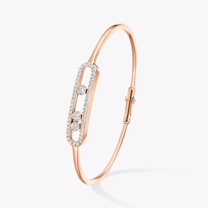 [Polaidi Jewelry]Move Pav¨¦ Diamond Bangle Bracelet M