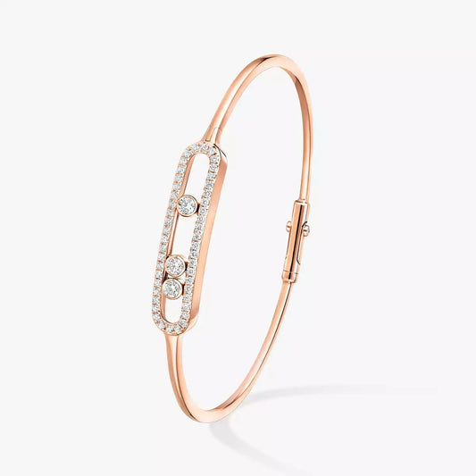 [Polaidi Jewelry]Move Pav¨¦ Diamond Bangle Bracelet M