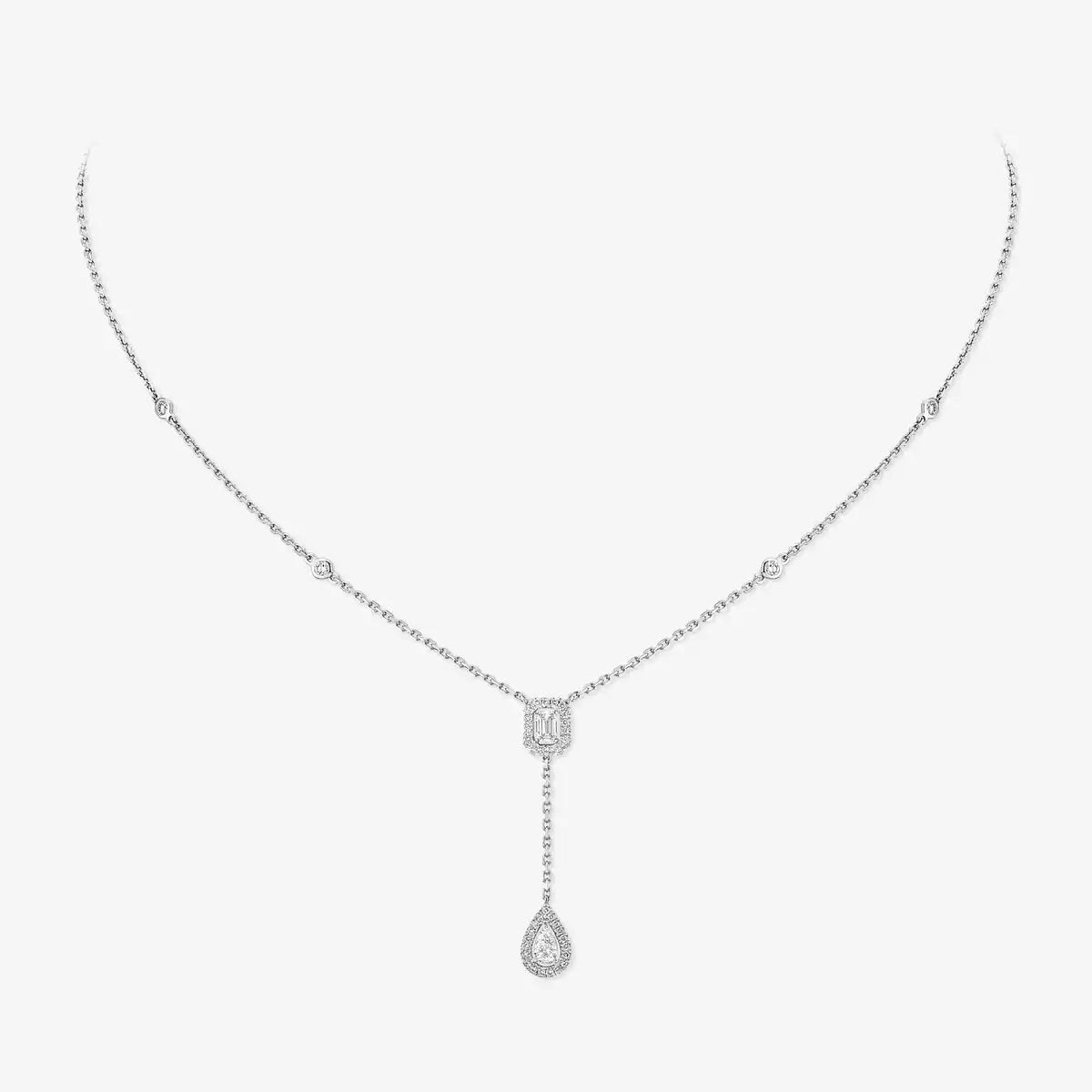 [Polaidi Jewelry]Gold Diamond Tie Necklace