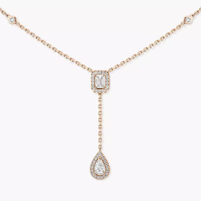 [Polaidi Jewelry]Gold Diamond Tie Necklace
