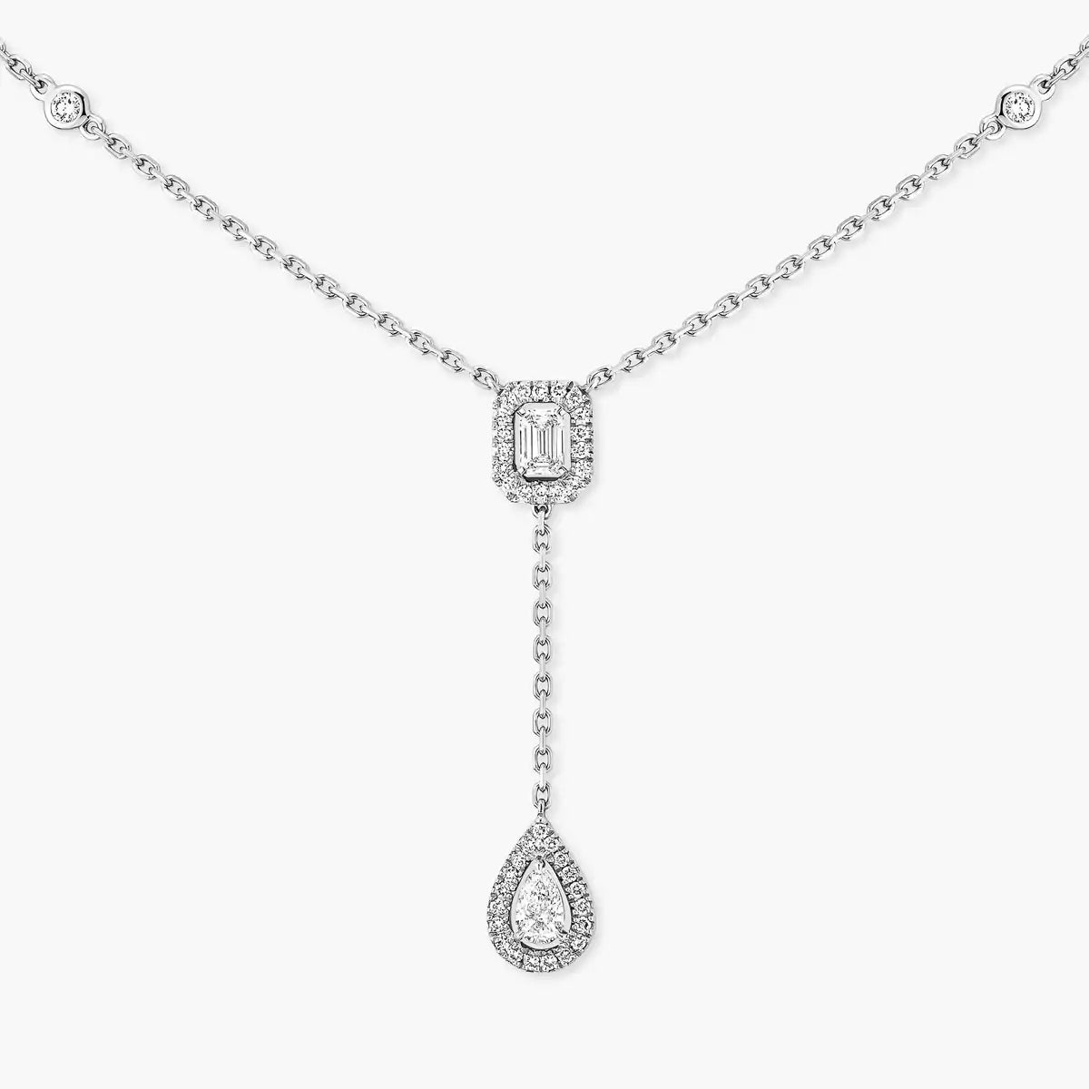 [Polaidi Jewelry]Gold Diamond Tie Necklace