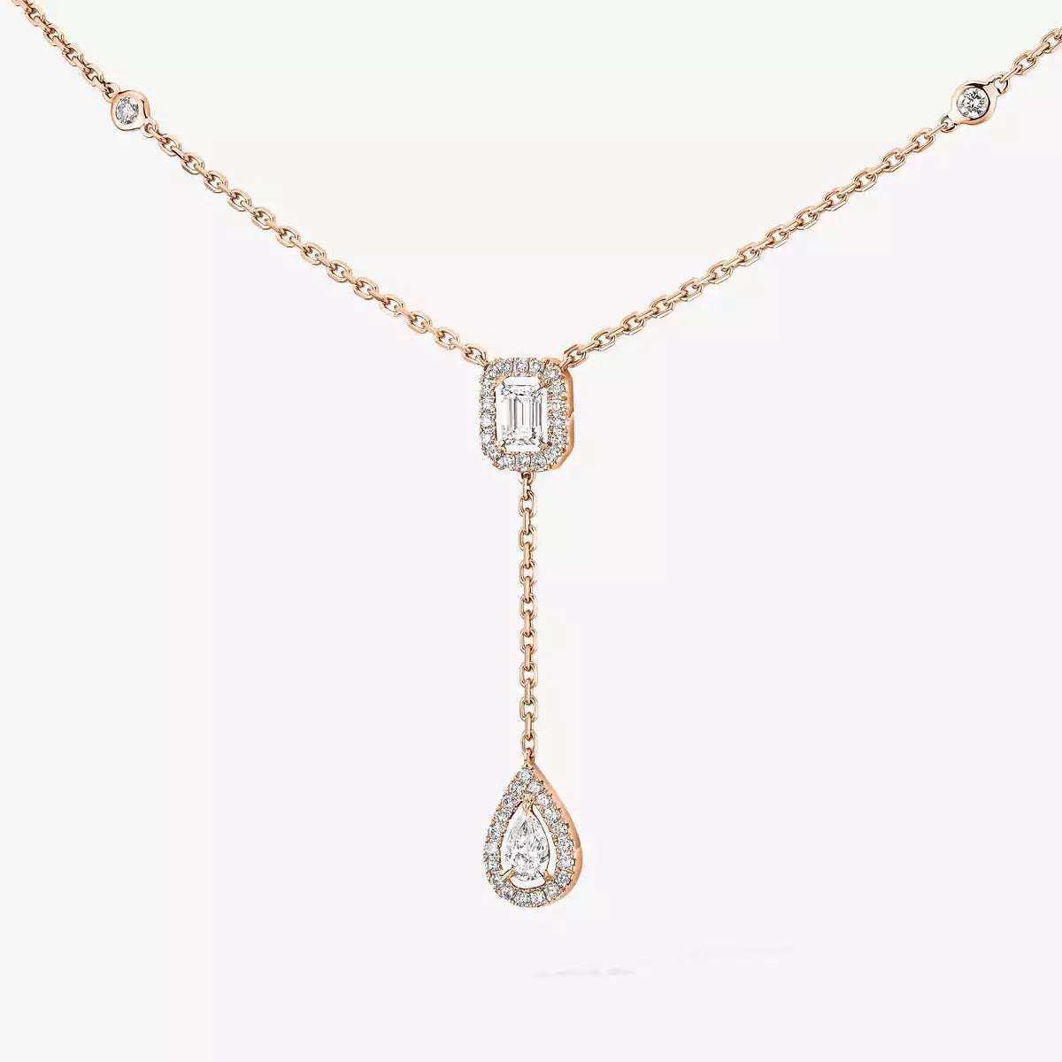 [Polaidi Jewelry]Gold Diamond Tie Necklace