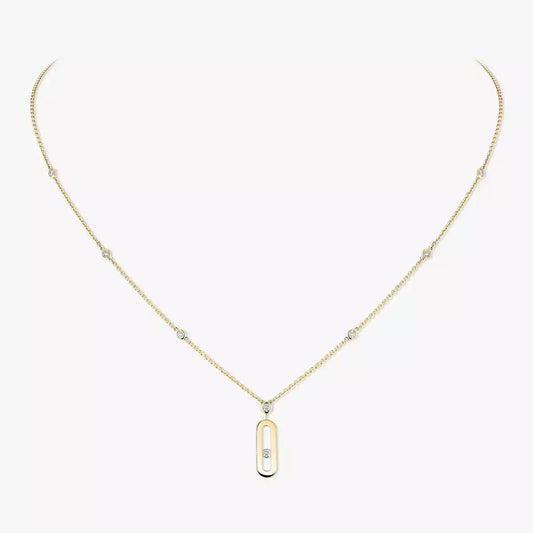 [Polaidi Jewelry] Move Uno Gold Diamond Long Necklace