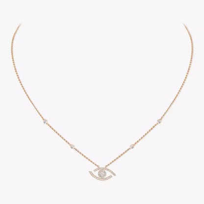 [Polaidi Jewelry]Pave_ Diamond Necklace Lucky Eye
