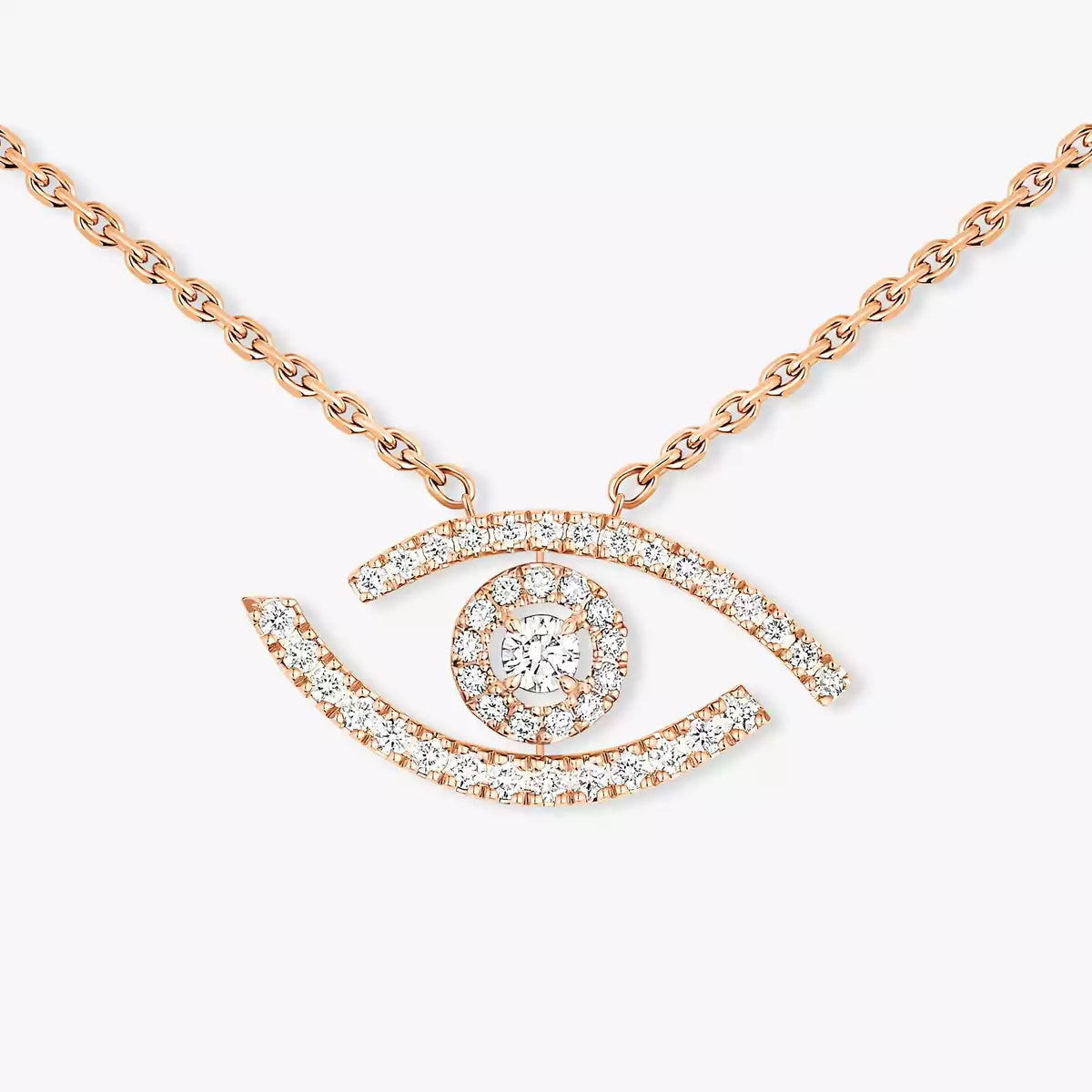 [Polaidi Jewelry]Pave_ Diamond Necklace Lucky Eye