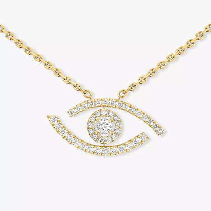 [Polaidi Jewelry]Pave_ Diamond Necklace Lucky Eye