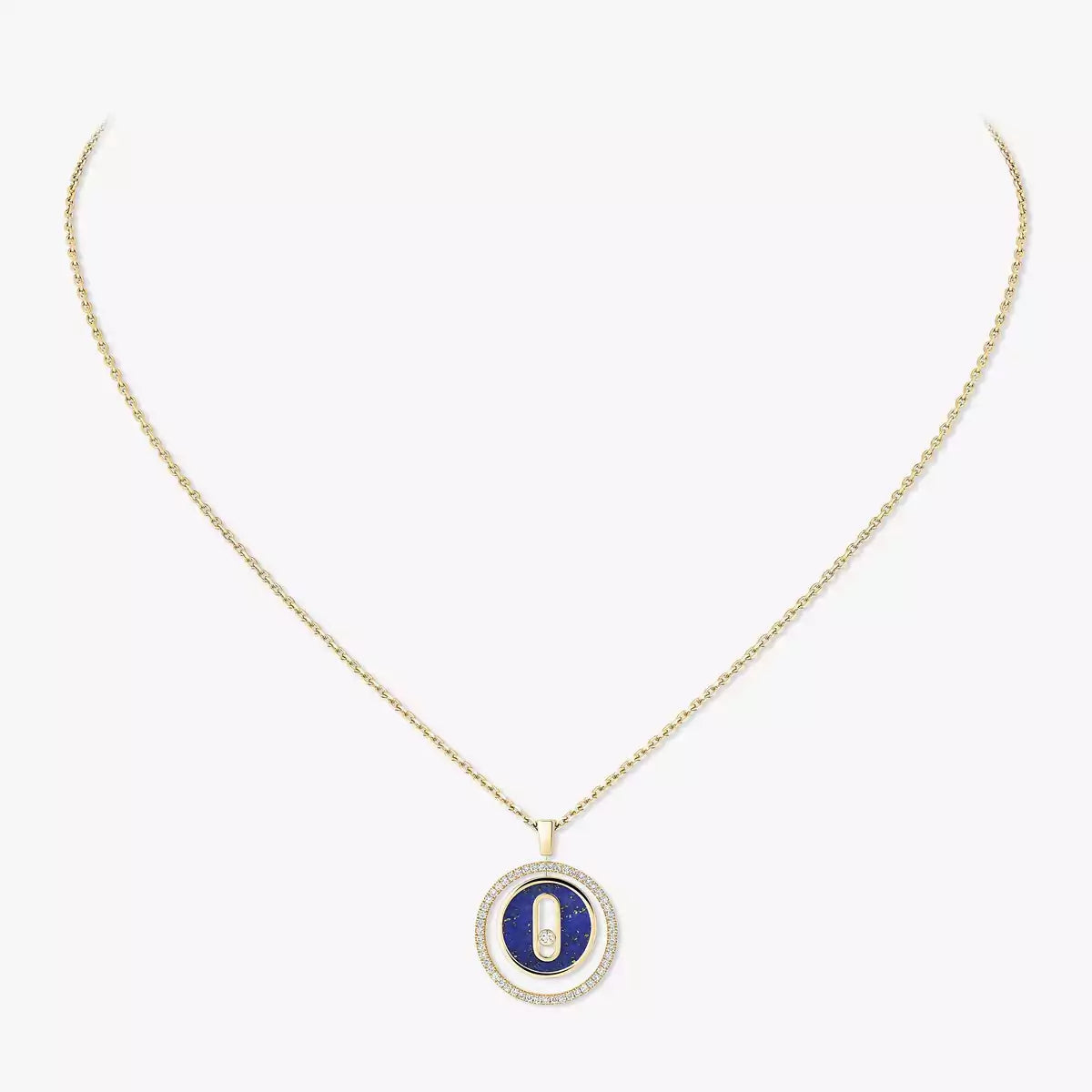 [Polaidi Jewelry]Lucky Move Diamant-Halskette aus Roségold und weißem Perlmutt