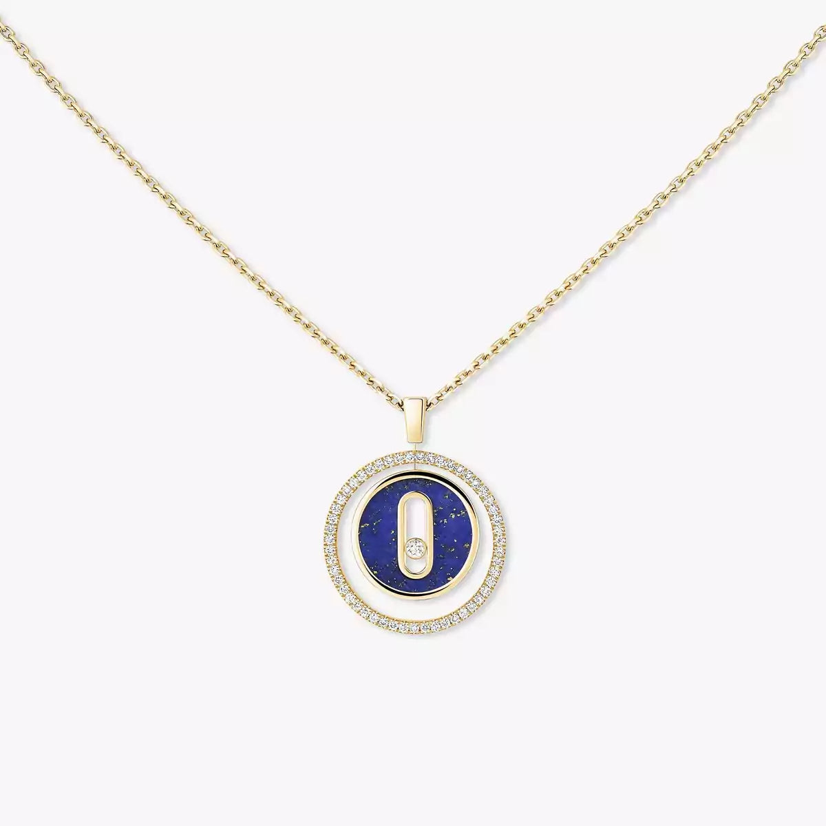 [Polaidi Jewelry]Lucky Move Diamant-Halskette aus Roségold und weißem Perlmutt