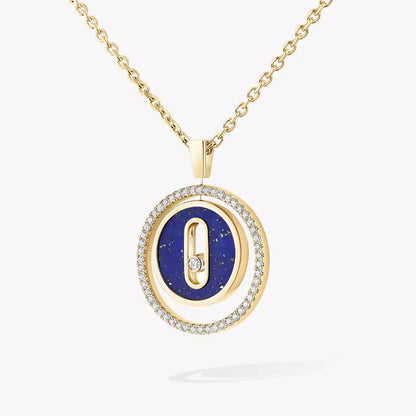 [Polaidi Jewelry]Lucky Move Diamant-Halskette aus Roségold und weißem Perlmutt