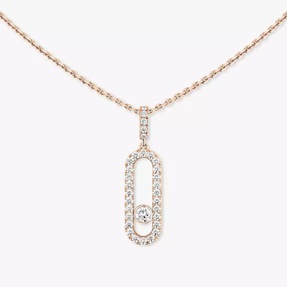 [Polaidi Jewelry]Move Uno Diamond Necklace in Rose Gold