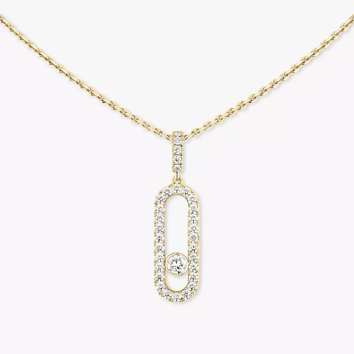 [Polaidi Jewelry]Move Uno Diamond Necklace in Rose Gold