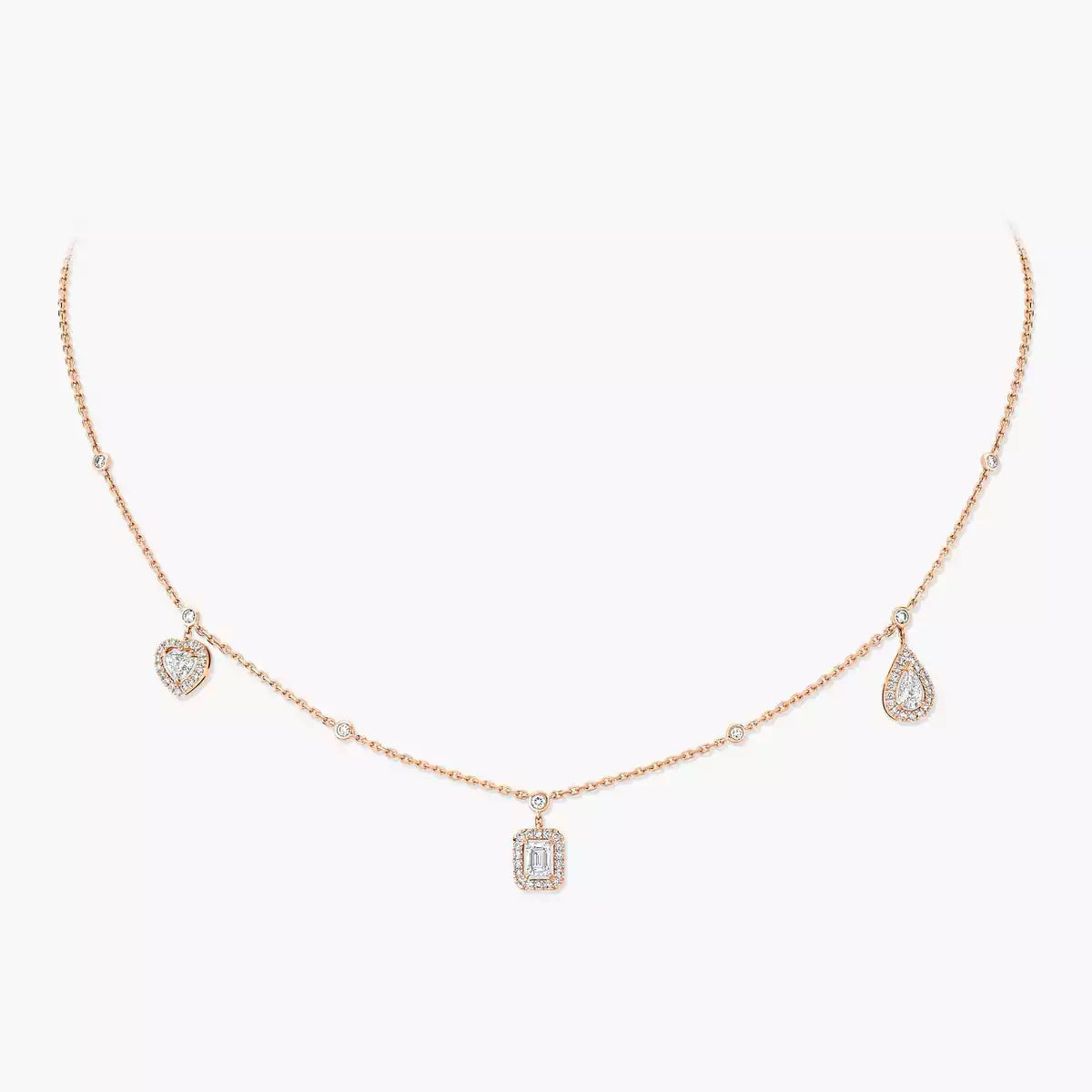 [Polaidi Jewelry]My Twin Diamond Necklace in Silver