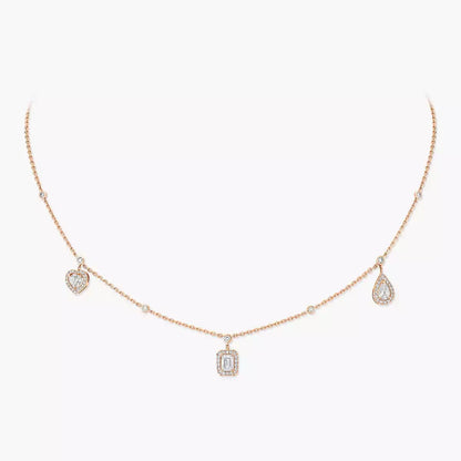 [Polaidi Jewelry]My Twin Diamond Necklace in Silver