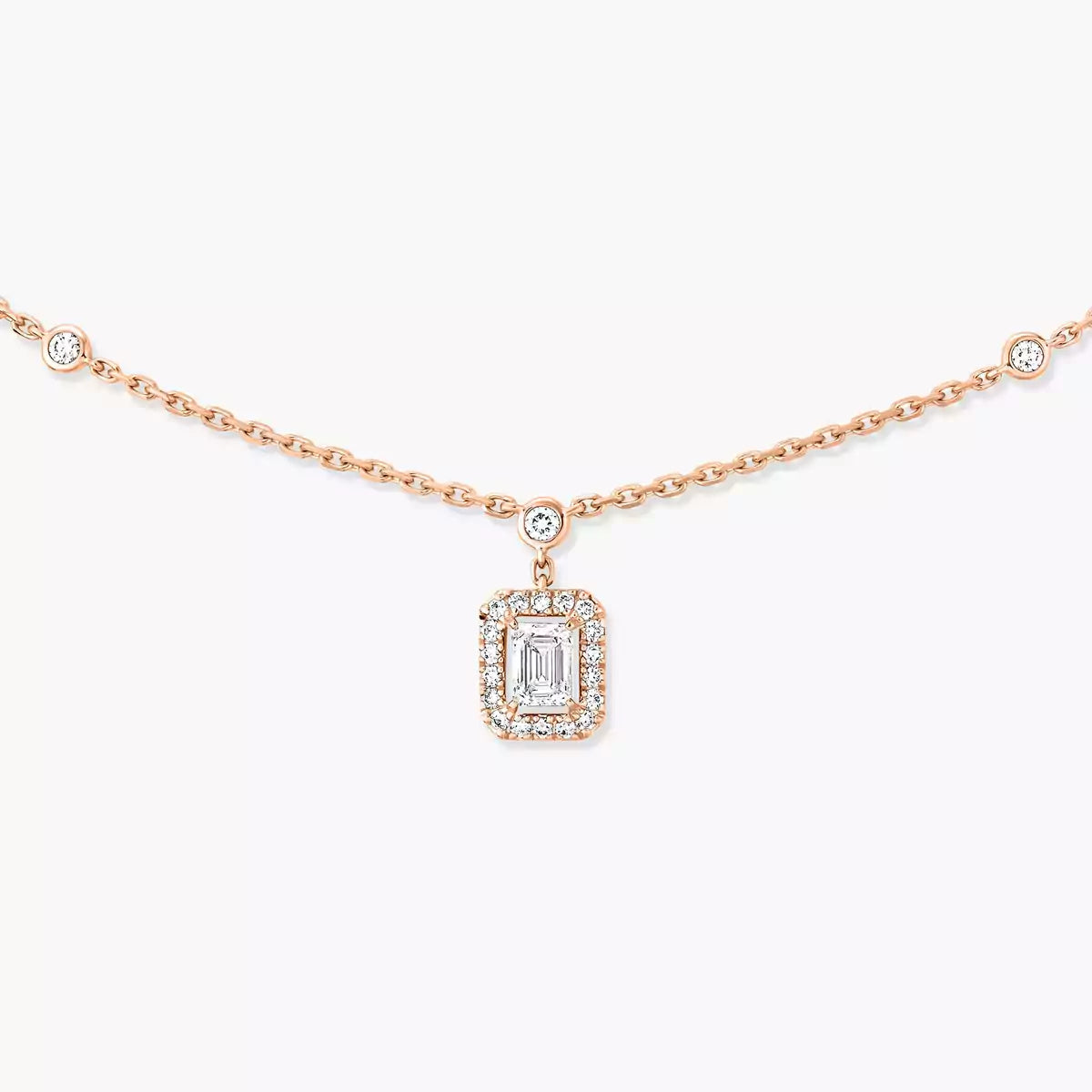 [Polaidi Jewelry]My Twin Diamond Necklace in Silver