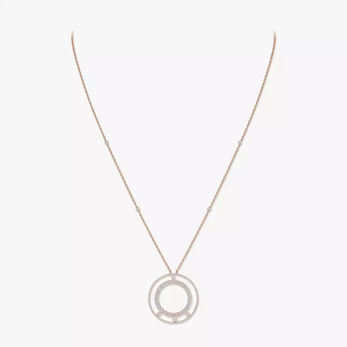 [Polaidi Jewelry]Move Romane langes Pave_-Diamantcollier