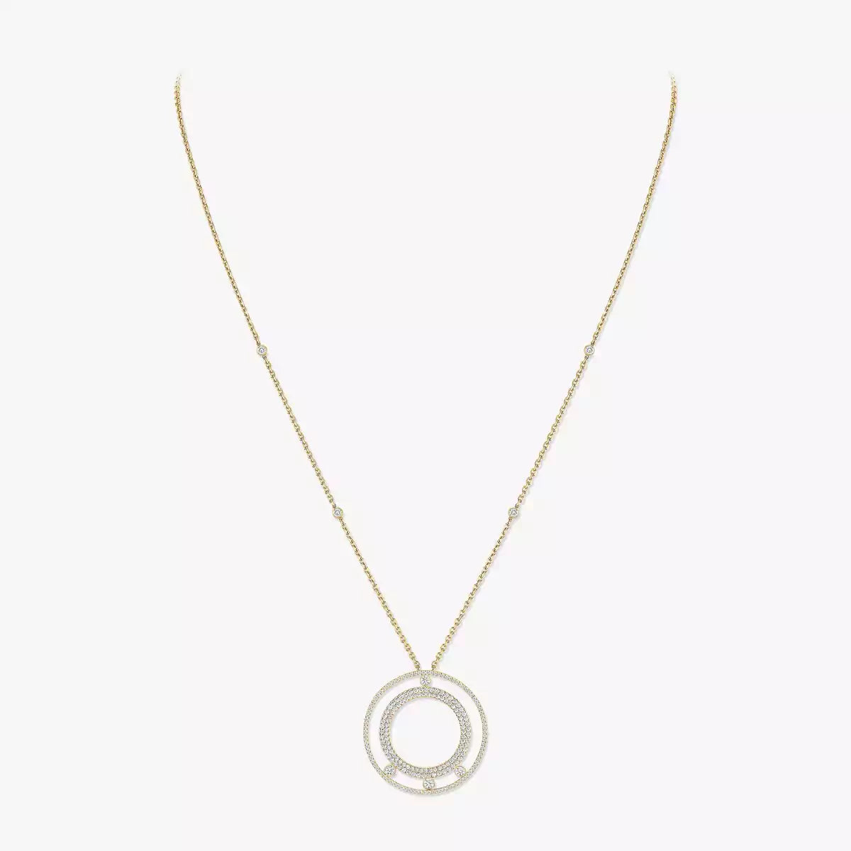 [Polaidi Jewelry]Move Romane langes Pave_-Diamantcollier