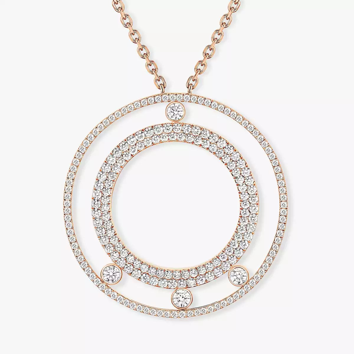 [Polaidi Jewelry]Move Romane langes Pave_-Diamantcollier