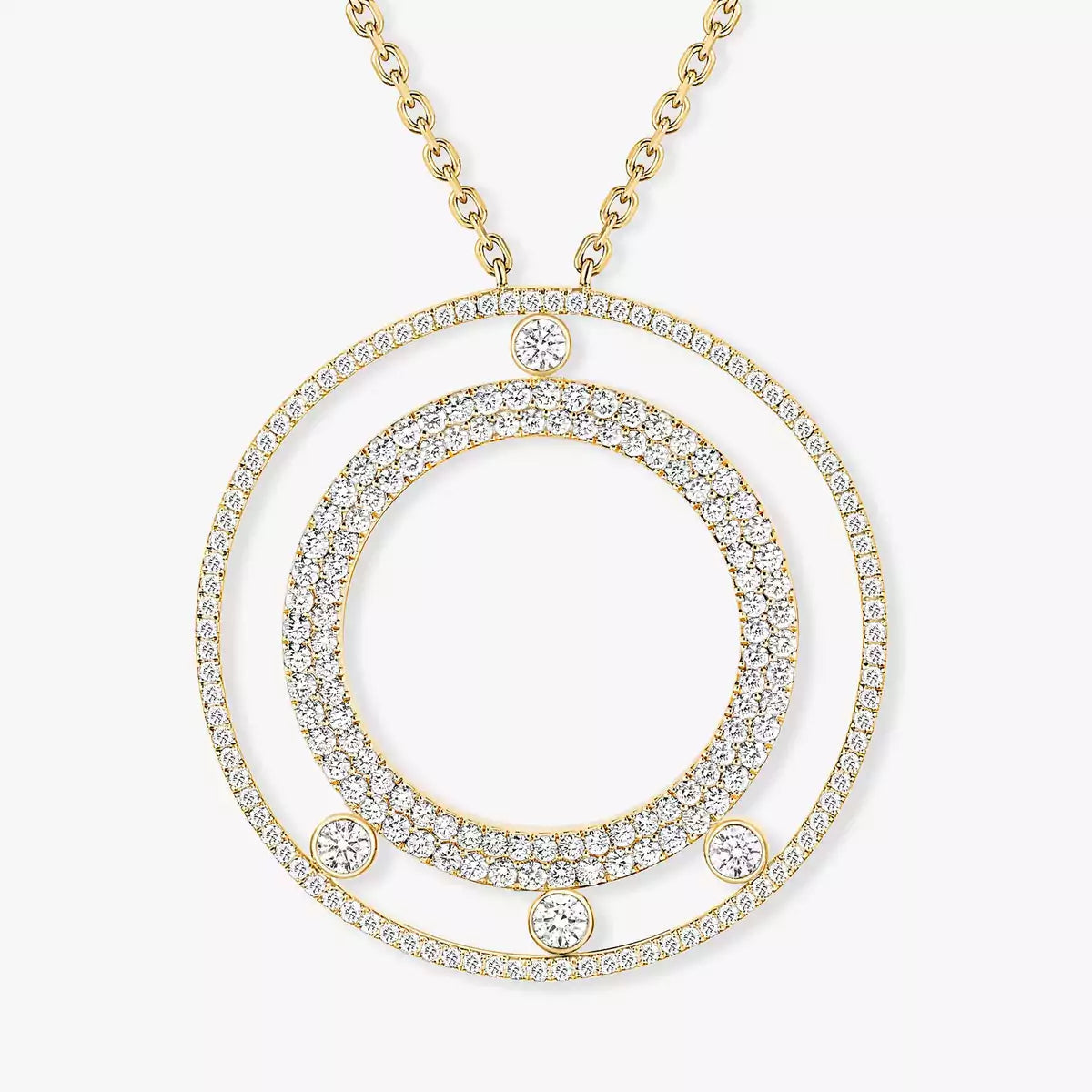 [Polaidi Jewelry]Move Romane Long Pave_-Set Diamond Necklace