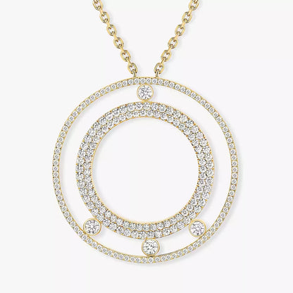 [Polaidi Jewelry]Move Romane langes Pave_-Diamantcollier