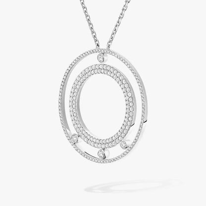 [Polaidi Jewelry]Move Romane langes Pave_-Diamantcollier