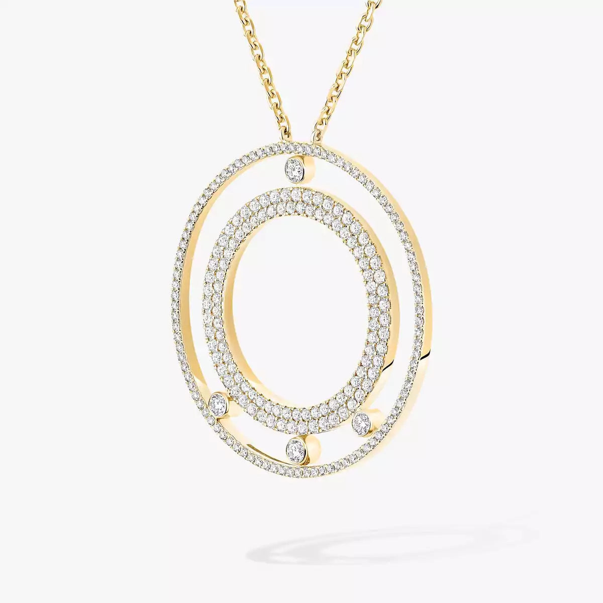 [Polaidi Jewelry]Move Romane langes Pave_-Diamantcollier