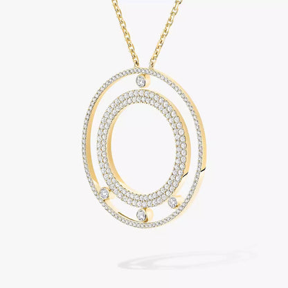 [Polaidi Jewelry]Move Romane langes Pave_-Diamantcollier