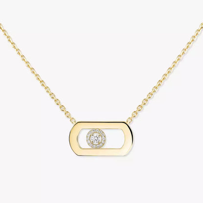 [Polaidi Jewelry]So Move Diamant Halskette in Gold